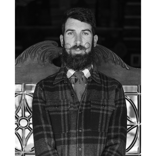 Black/Grey Multi Plaid Wool Jacquard Workshirt Sweater RRL 6