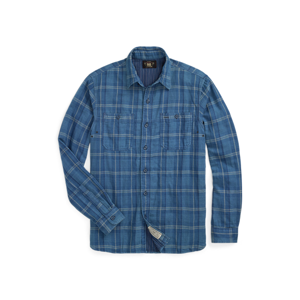 Indigo Plaid Double-Faced Workshirt