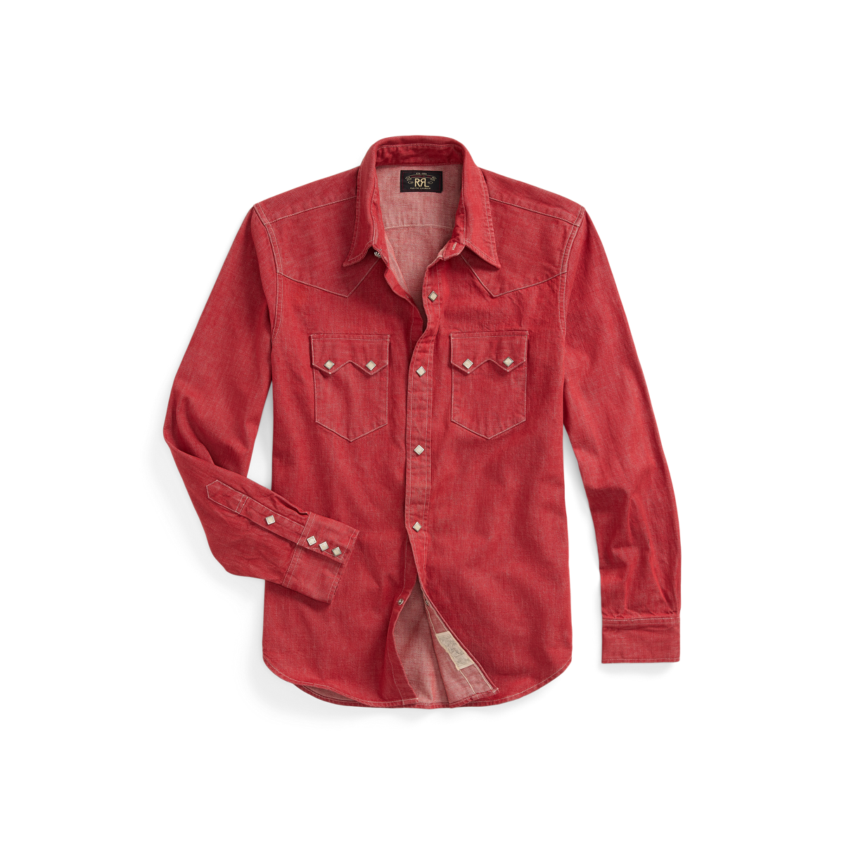 Ralph Lauren western shirt ポロ　リネン Vintage Polo Ralph Lauren Western Shirt Size XL Orange Pearl