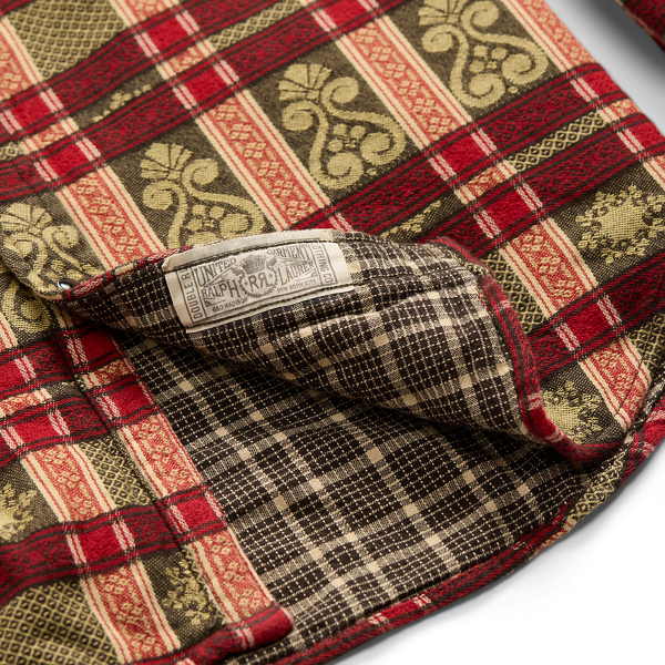 Red/Brown Multi Slim Fit Double Cloth Western Shirt RRL 5