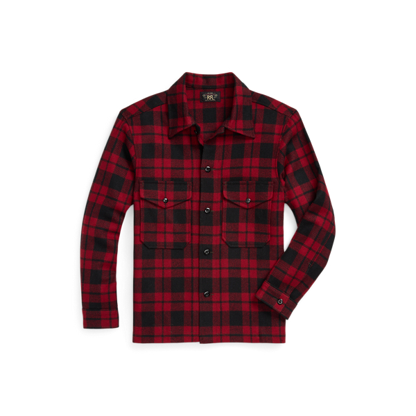 Plaid Wool Twill Overshirt