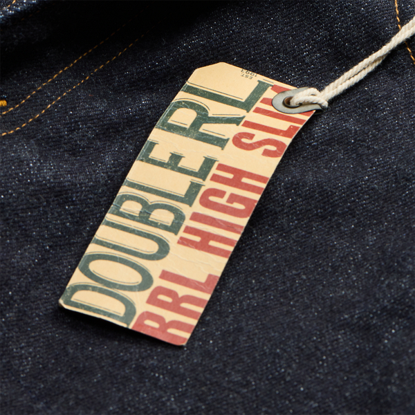 Slim-Fit Jeans mit hoher Leibhöhe RRL in Ost-West-Rinse-Waschung 4