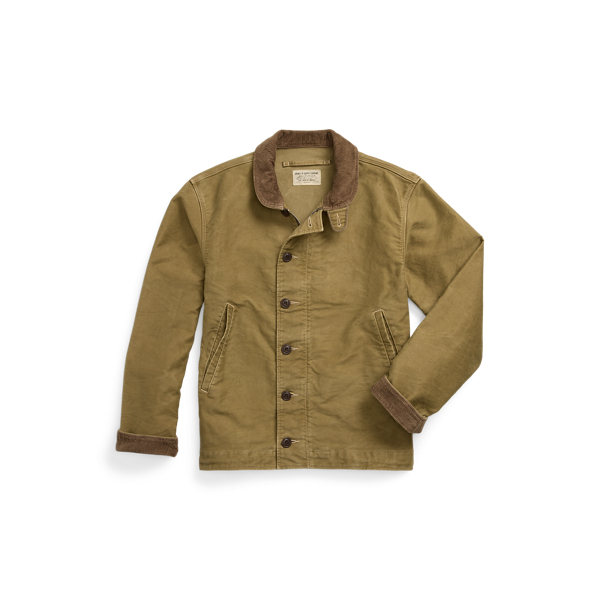 Corduroy Collar Cotton Deck Jacket for Men Ralph Lauren SA