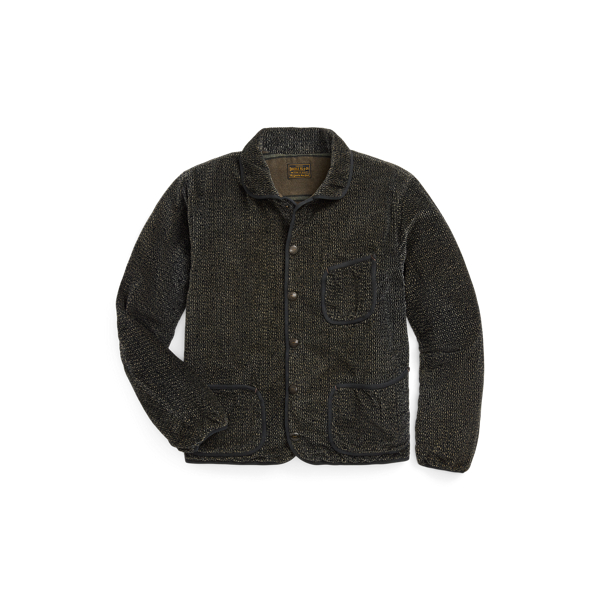 Navy/Grey Multi Tweed-Print Corduroy Jacket RRL 1