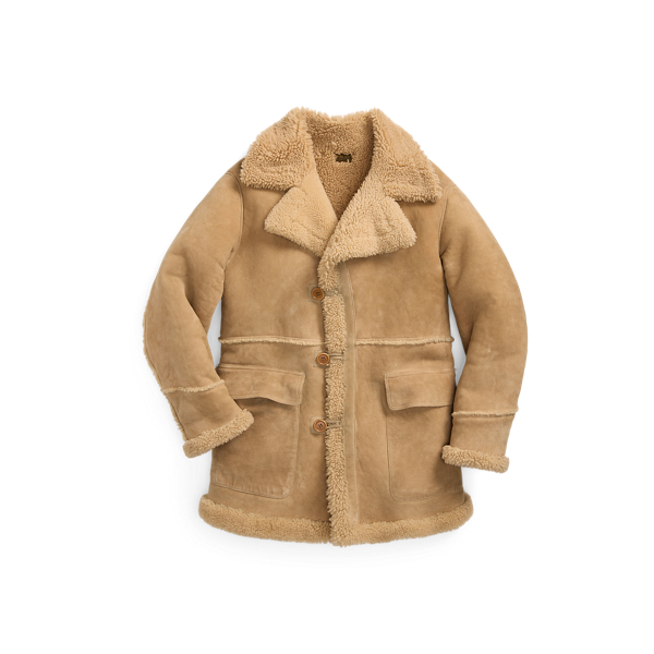 Ralph lauren mens shearling coat best sale