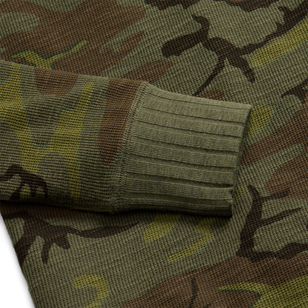 Camo/Olive Camo Waffle-Knit Henley Shirt RRL 3