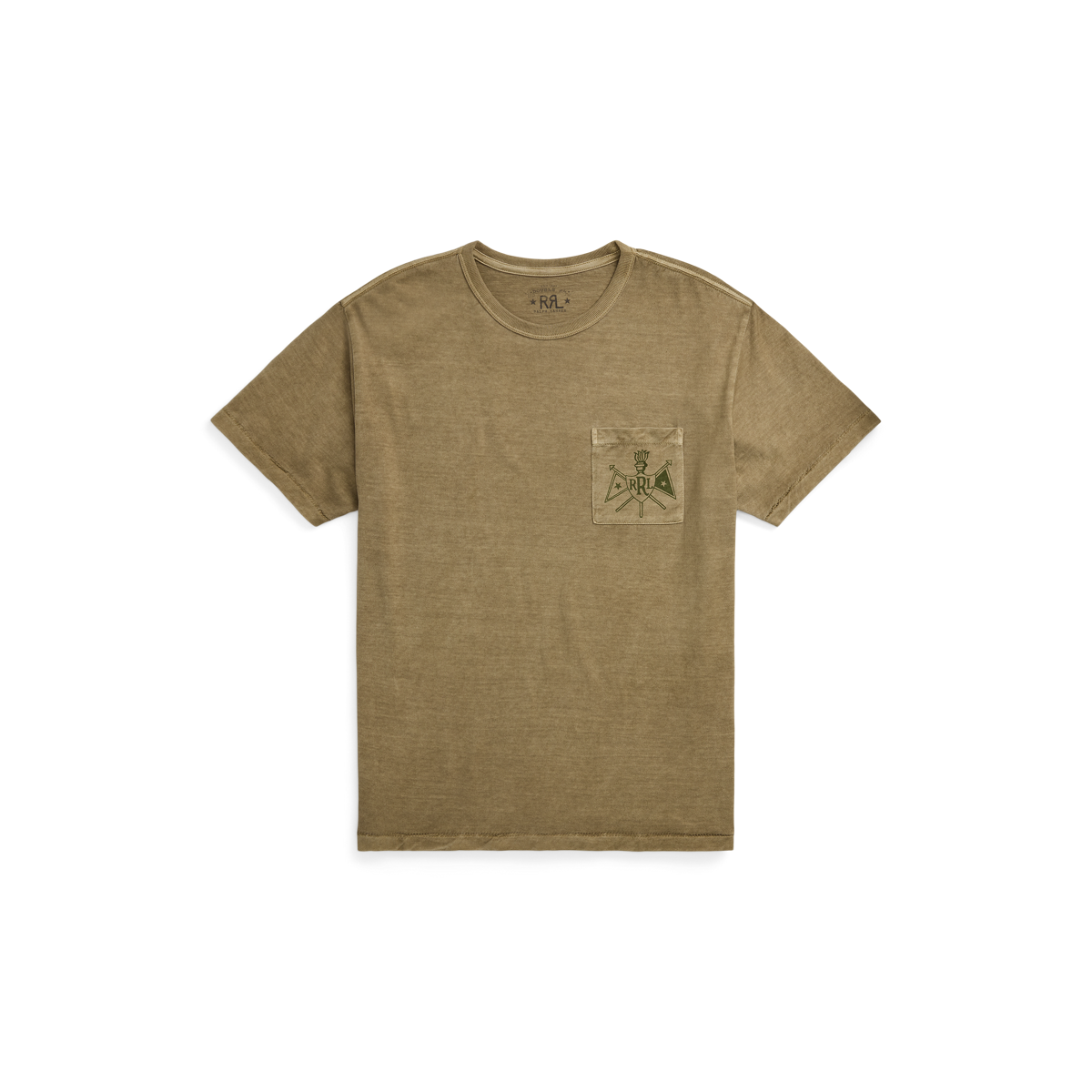 すぐ届く! [RRL]Garment-Dyed Logo Jersey T-Shirt Garment-Dyed Logo Jersey T-Shirt