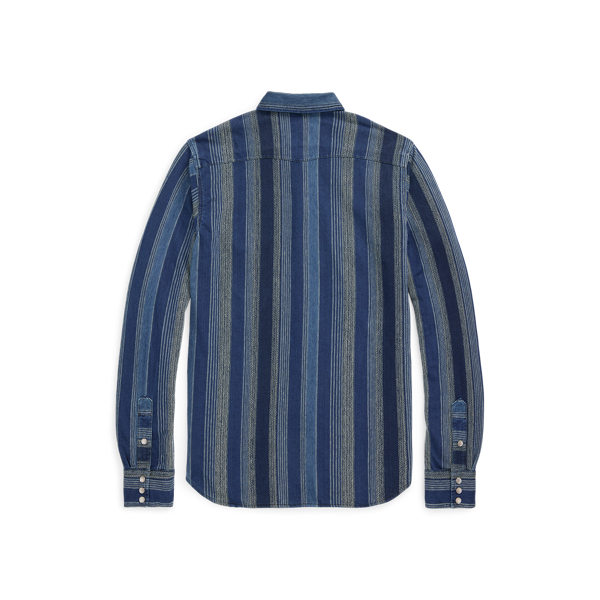 極美品✨RRL 開襟シャツ　三つ星　チェック　綿　ネイビー　XL 希少 X-girlネイビーグレーチェックジャケット星刺繍ウールフルジップ