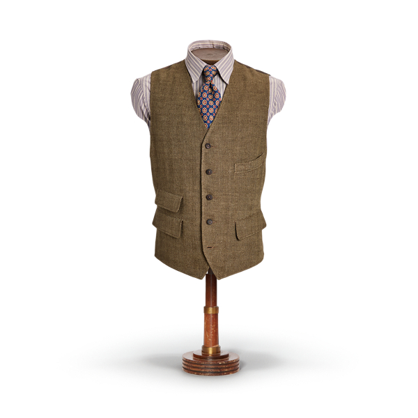 Linen Herringbone Waistcoat