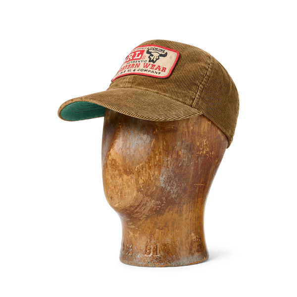 Faded Tan Logo-Patch Corduroy Trucker Cap RRL 1