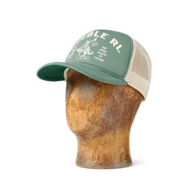 Seafoam Foam Graphic Trucker Cap RRL 1