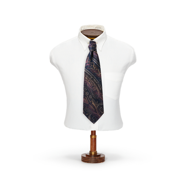 Handmade Paisley Silk Brocade Tie