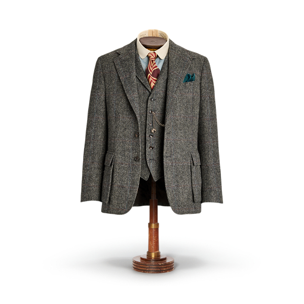 Wool Herringbone Suit Jacket