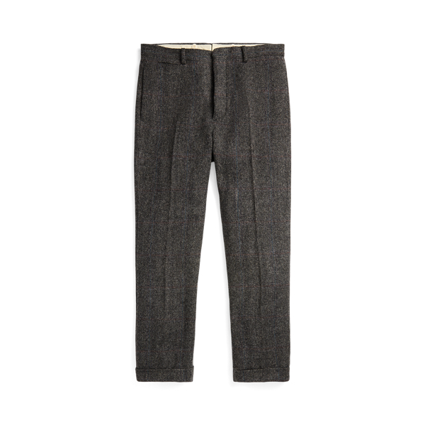 Slim Fit Wool Herringbone Suit Trouser