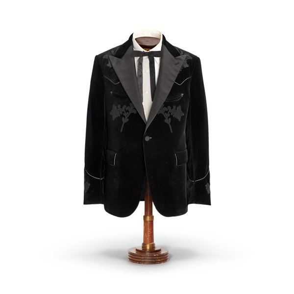 Embroidered Velvet Western Tuxedo Jacket