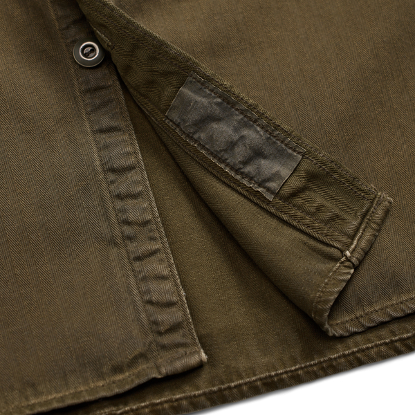 Garment-Dyed Herringbone Twill Workshirt