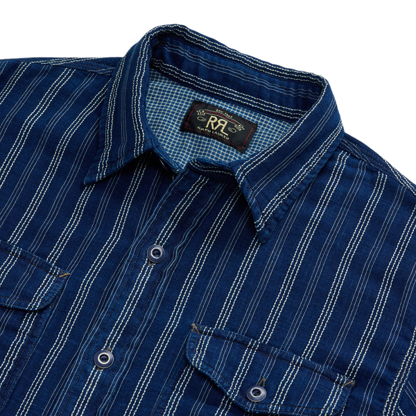 Indigo Striped Double-Faced Workshirt