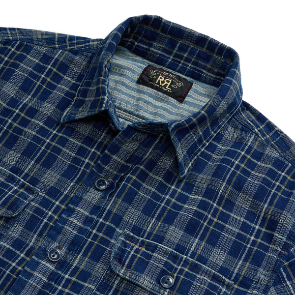 Indigo Plaid Double-Faced Workshirt
