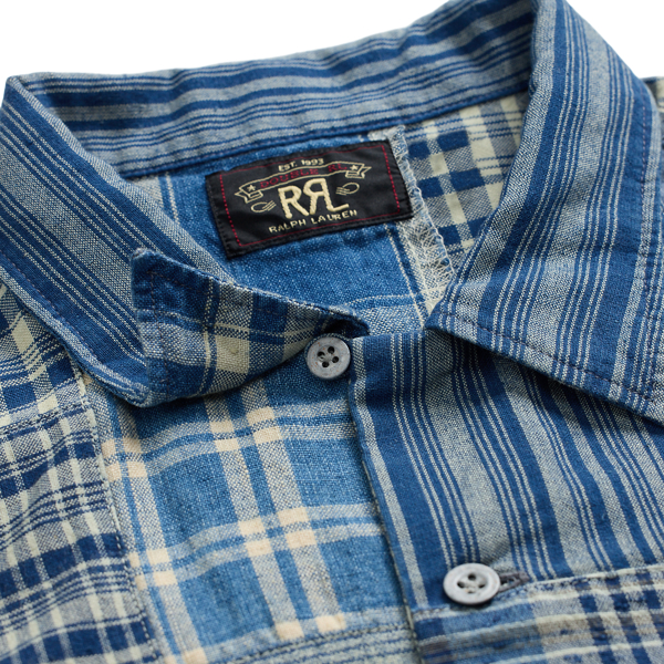 レトロ【RRL Ralph Lauren】パッチワーク インディゴ ワンピース POLO RALPH LAUREN - □美品□POLO RALPH LAUREN ポロ・ラルフ