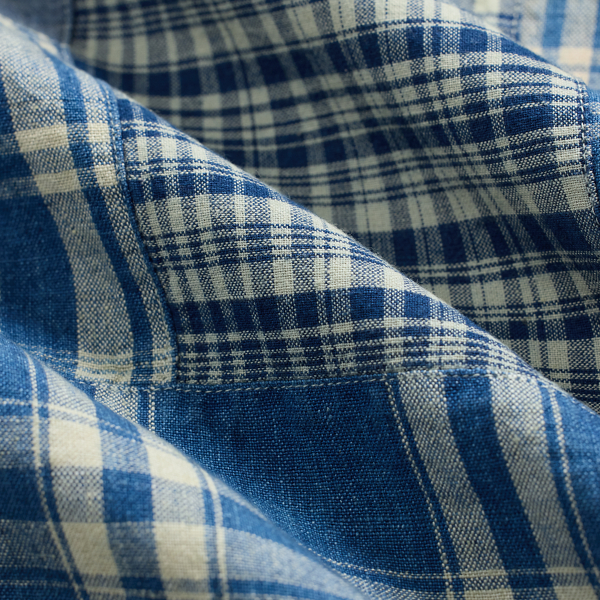 Indigo Patchwork Camp Shirt