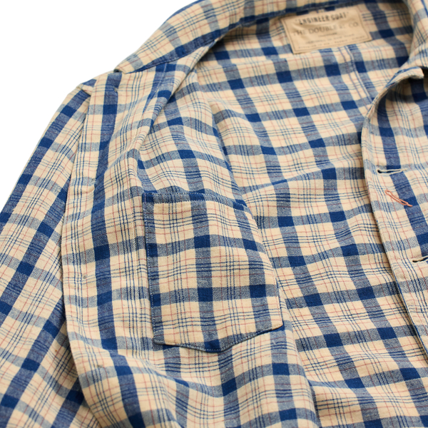 Indigo Plaid Twill Engineer Jacket