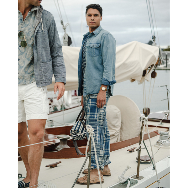 Indigo Patchwork Drawstring Pant
