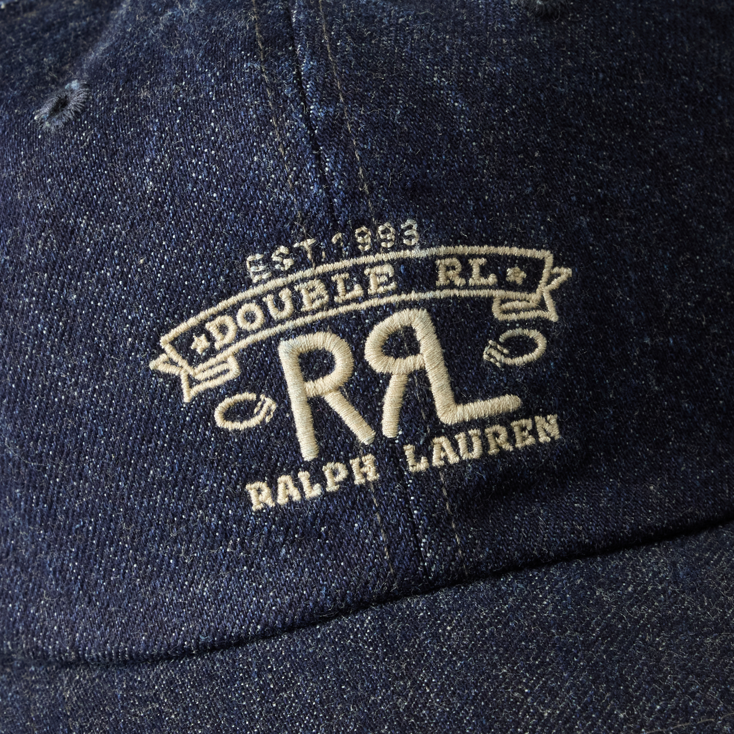 Мужская кепка Ralph Lauren Ranch Logo Denim Ball, цвет: Rinse — фото 2