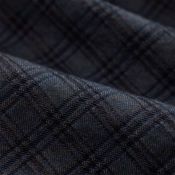 Plaid Jacquard Denim Jacket