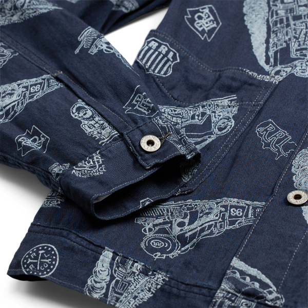 M【未使用】RRL SS2025 インディゴレイルロードプリントツイルジャケット M【未使用】RRL SS2025 インディゴレイルロードプリントツイル