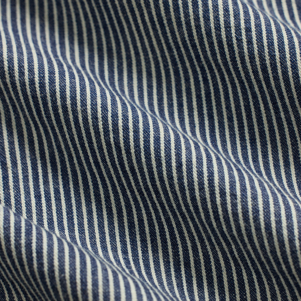Indigo Striped Twill Hooded Jacket for Men | Ralph Lauren® CH