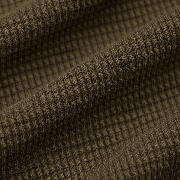 Garment-Dyed Waffle-Knit Crewneck
