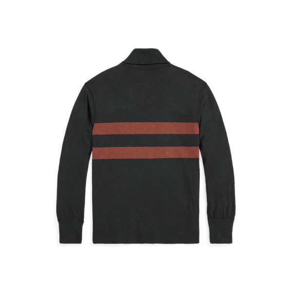 Striped Jersey Roll Neck