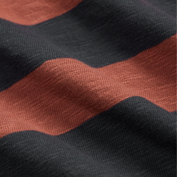 Striped Jersey Roll Neck