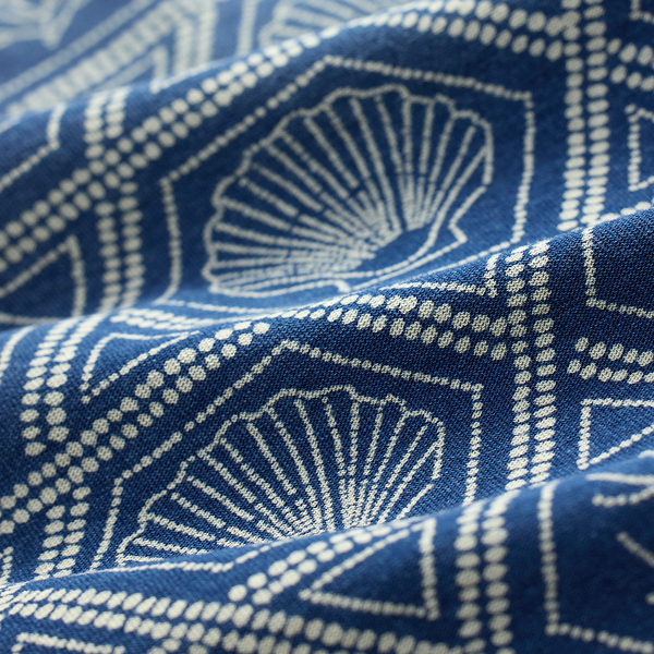 Indigo Shell-Print Jersey Short