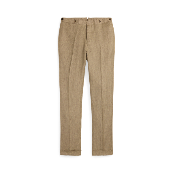 Brown/Tan Slim Fit Linen Twill Suit Trouser RRL 1