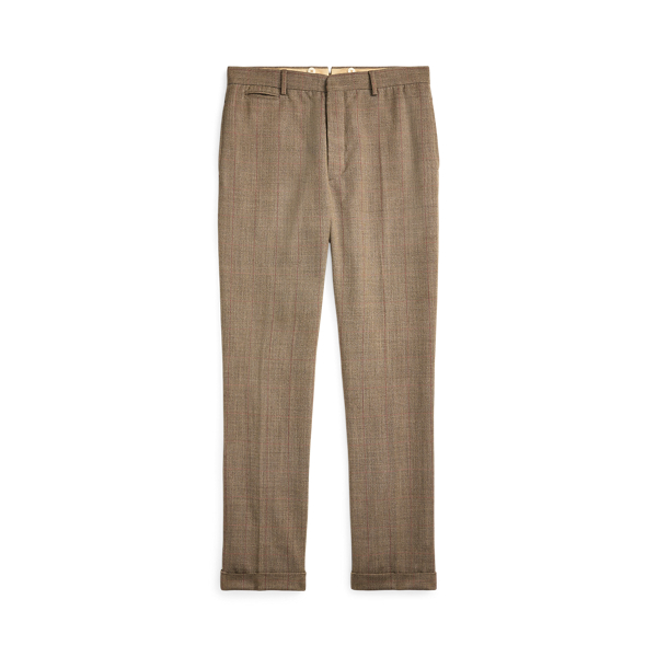 Slim-Fit Glencheck-Anzughose aus Wolle