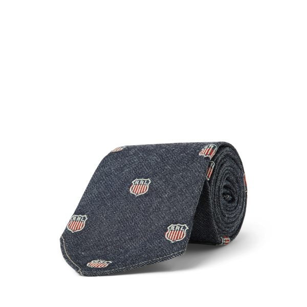 RRL ダブルアールエル　ネクタイ　デニムタイ　刺繍　Denim Tie RRL ダブルアールエル ネクタイ デニムタイ 刺繍 Denim Tie