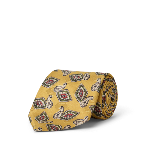 Handmade Print Silk Jacquard Tie