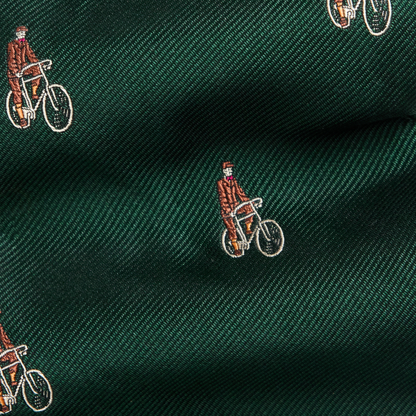 Handmade Cyclist Silk Jacquard Tie