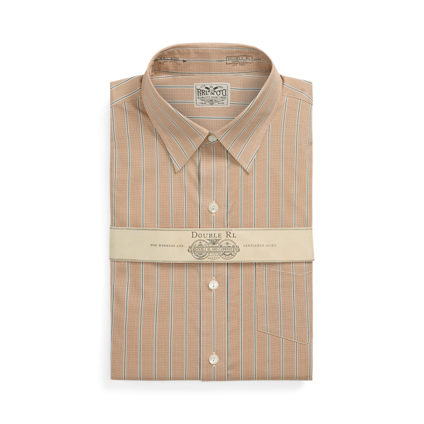 Slim Fit Stripe-Print Woven Shirt