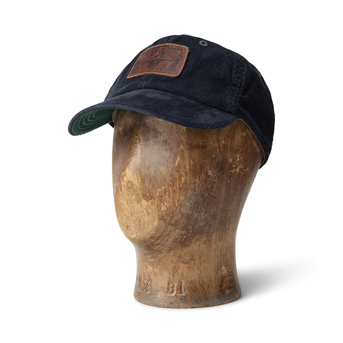 Мужская кепка Ralph Lauren Leather-Patch Corduroy Trucker, цвет: Тёмно-синий — фото 3