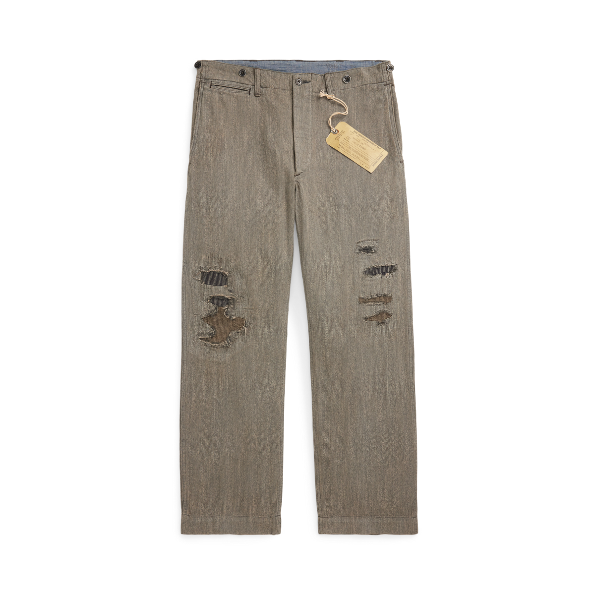 雰囲気◎【RRL】ヘリンボーンコットンツイル　フィールドトラウザーズ　製品染め 雰囲気◎【RRL】ヘリンボーンコットンツイル フィールド