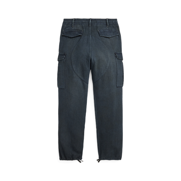 RRL インディゴツイルオフィサーズチノ 30/32 ダークインディゴ パンツ RRL（ダブル アール エル）の「インディゴ ストライプド ツイル