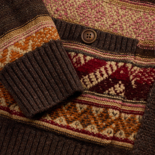 Wool-Blend Shawl-Collar Cardigan