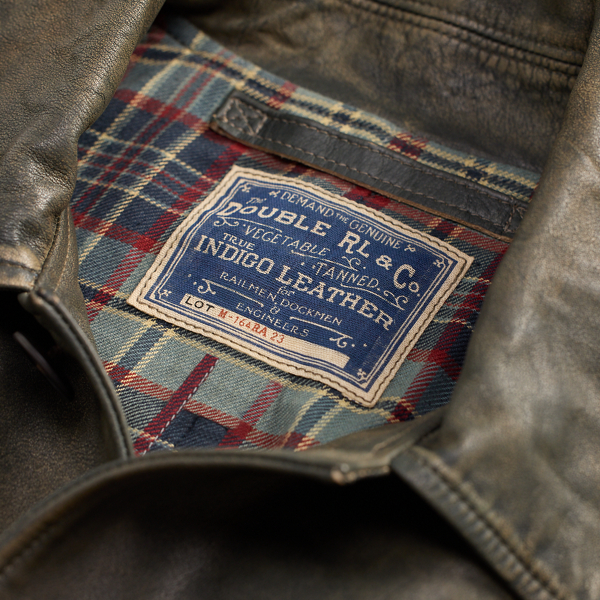 Indigo Leather Car Coat