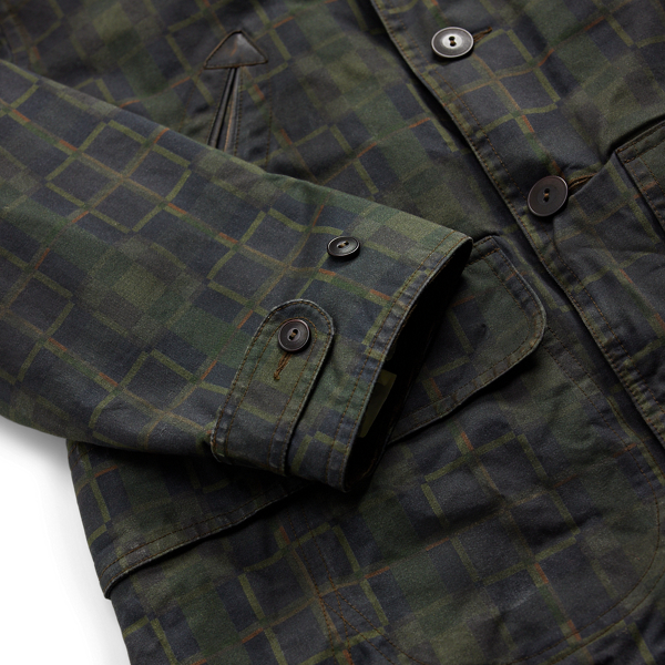 Check-Print Oilcloth Jacket