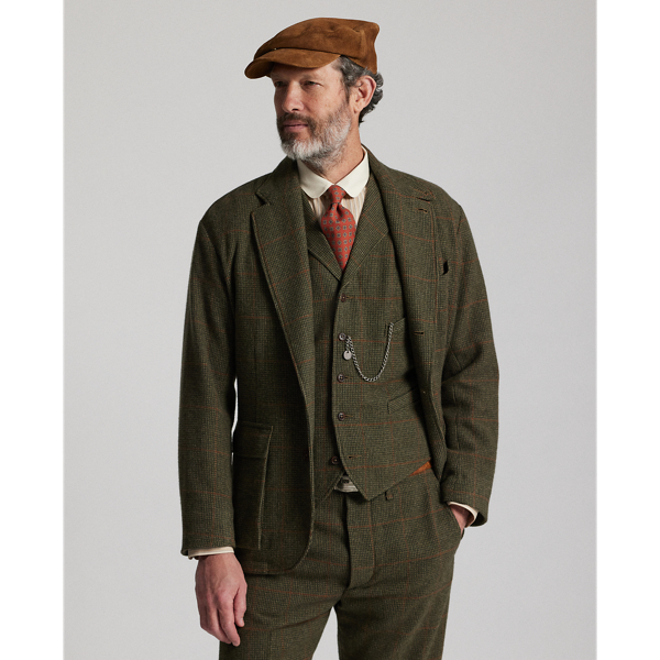 Windowpane Wool Tweed Sport Coat
