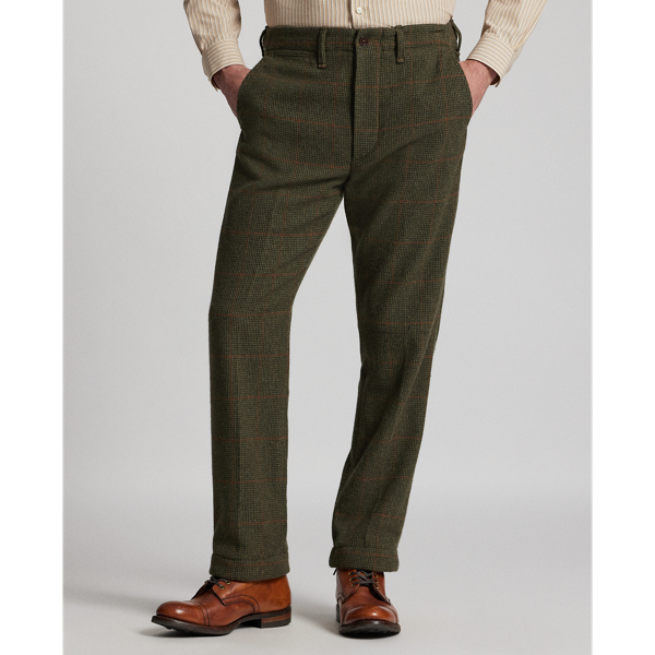 Windowpane Wool Tweed Officer’s Pant