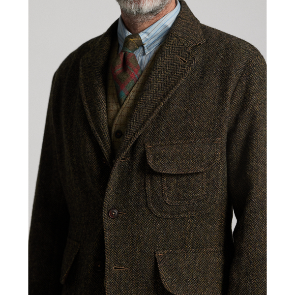 Unconstructed Wool Twill Sport Coat