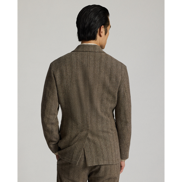 Unstrukturiertes Fischgrat-Sakko RRL in Grau multi 4